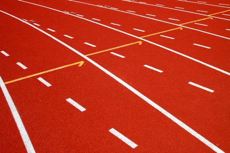 Running tracks of athletics in central public stadium, Mahasarakham, Thailandのeditorial素材