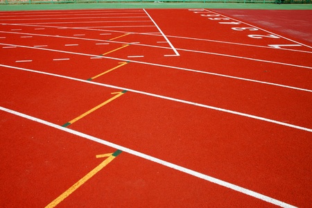 Running tracks of athletics in central public stadium, Mahasarakham, Thailandのeditorial素材