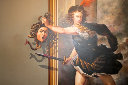 TRICK EYE MUSEUM, CENTRAL SEOUL, KOREA - NOVEMBER 28 : One of abstract pictures exhibited in trick eye museum on November 28, 2011 at Central Seoul, Korea.のeditorial素材