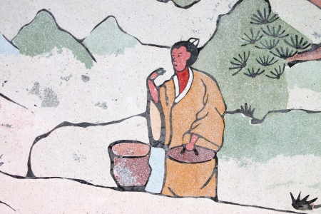 Picture at Chinese shrine in Payakkaphumphisai, Mahasarakham, Thailand.のeditorial素材