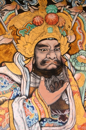 Picture at Chinese shrine in Payakkaphumphisai, Mahasarakham, Thailand.のeditorial素材