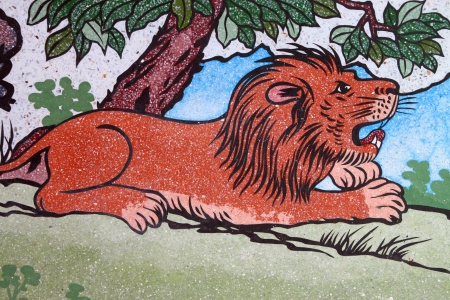 Picture at Chinese shrine in Payakkaphumphisai, Mahasarakham, Thailand.のeditorial素材