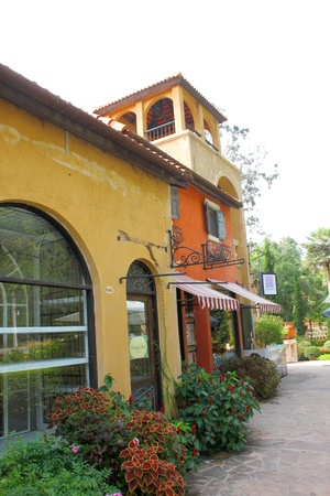 Palio Khao Yai, new Italian style walking street, building, shopping and business center in Korat, Thailand.のeditorial素材