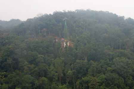 View from cable cab of Bana hills mountain resort on DECEMBER 9, 2012 at Da Nang, Central Vietnam.のeditorial素材