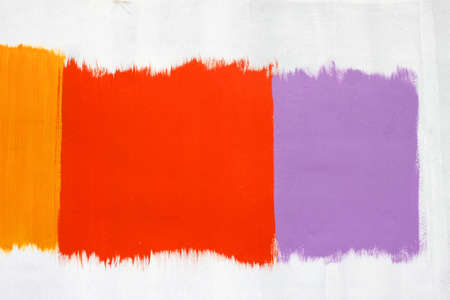 Color test painting on wallの写真素材