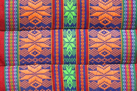 Colorful traditional Thai clothes textureの写真素材