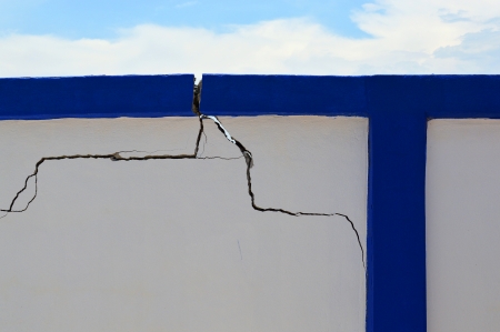 broken concrete wallの写真素材