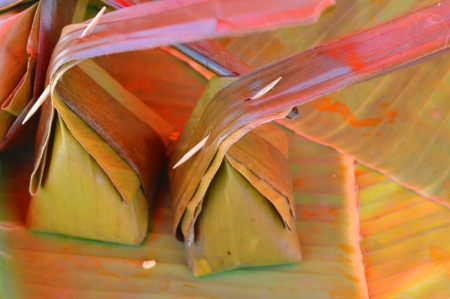 Thai sweet stuffed doughの写真素材