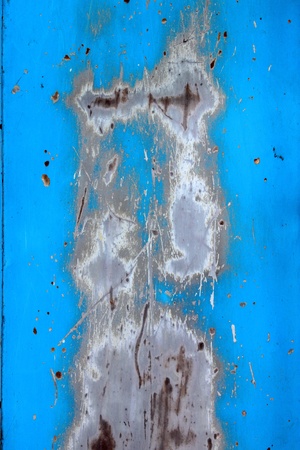 blue and old corroded metal plate textureの写真素材