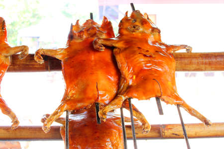 grilled pork or barbecued suckling-pigの写真素材