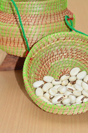 Jack bean and Kratip or sticky rice utensil