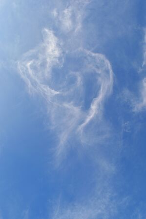 blue sky with beautiful cloudの写真素材