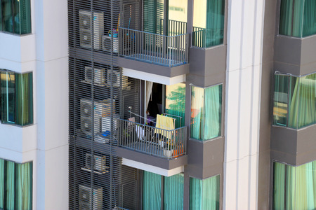 BANGKOK THAILAND  MAY 30 : Rooms in condominium view from the roof top of the Asia Hotel on May 30...