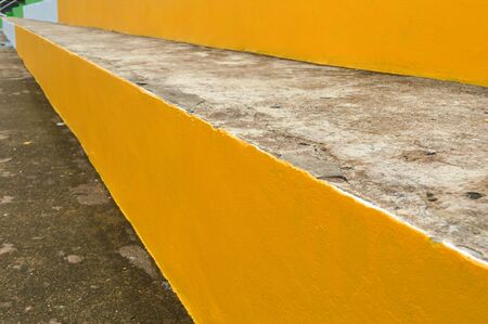 concrete bleachers of public sports ground in Thailandの写真素材