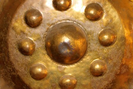 metal gong generally use in Buddhist temple or worship placeの写真素材