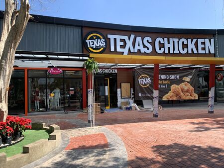 NAKHON RATCHASIMA, THAILAND - DECEMBER 15, 2019 : New shops are built in PTT Public Company Limited on December 15, 2019 in Nakhon Ratchasima, Thailand.のeditorial素材