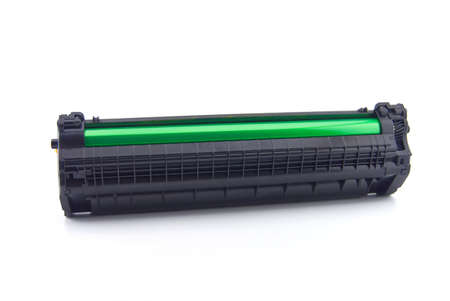 Toner cartridge for laser printer isolated on white backgroundの写真素材