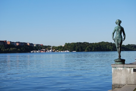 stockholm, capital of sweden, with its monuments, palace and castleの写真素材