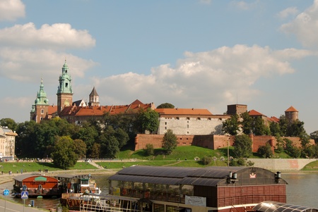 the wawel castle in krakow, poland, europeの写真素材
