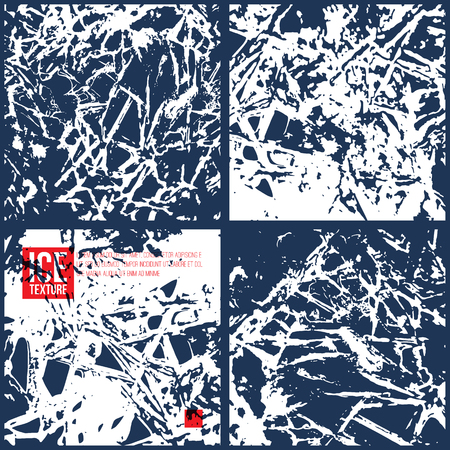 Ice texture set. Texture tracing with own original photosのイラスト素材