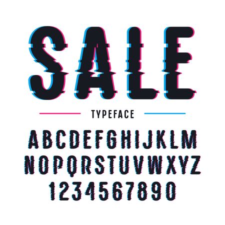 Decorative sanserif font with rounded cornerのイラスト素材