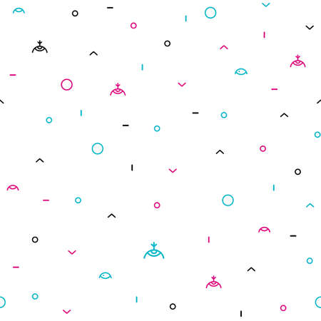 Modern abstract seamless pattern. For textile, wallpaper and background design. Color print on white backgroundのイラスト素材