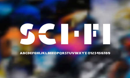 Decorative serif font with inner contour. Letters and numbers with rough texture for logo and label...