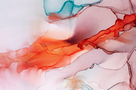 Abstract hand painted alcohol ink texture. Bright colors creative background for your design