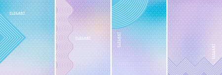 Set of vector cover templates. For flyers, posters and placards design. Vector illustrationのイラスト素材