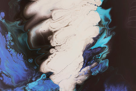 Blue, black and white colors abstract hand painted fluid art texture. Creative background for your...