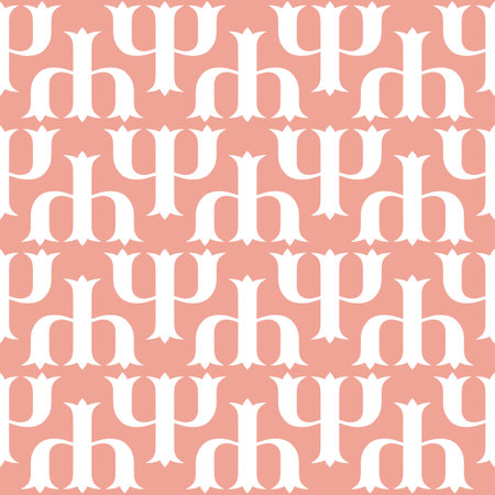Abstract seamless pattern for background and home textile design. Ornament with Greek letter psiのイラスト素材