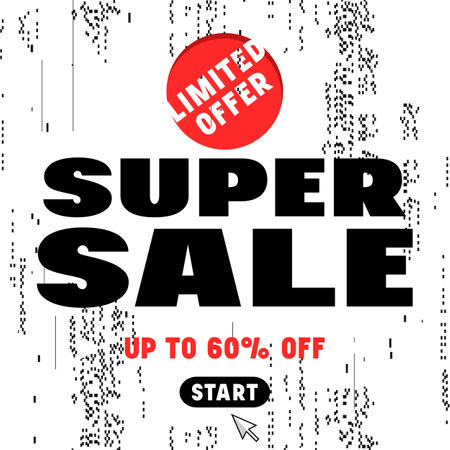 Stock vector super sale label in retro style for flyer and sticker designのイラスト素材