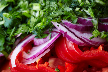 Fresh vegetable saladの写真素材