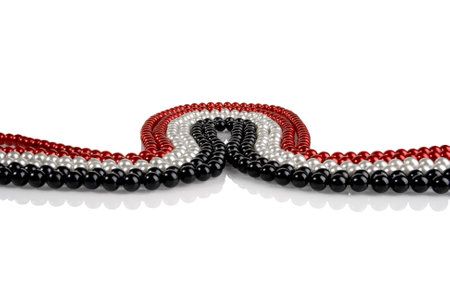 Beads on whiteの写真素材