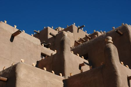 Santa Fe typical architecture in New Mexicoの写真素材