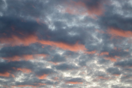 pink and blue clouds background with colorful clouds at dawn before sunrise