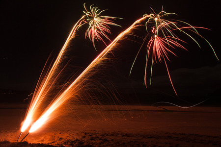 fireworks on the beach