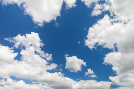 Blue sky white cloudの写真素材