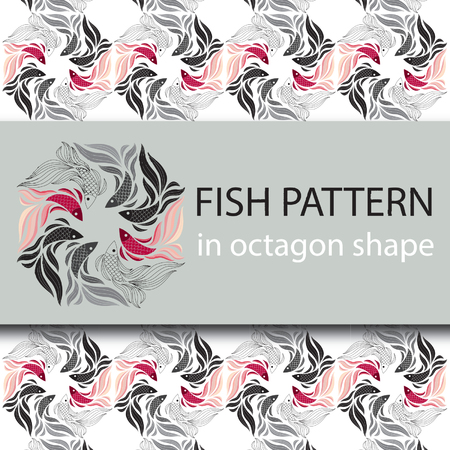 Fish patternのイラスト素材