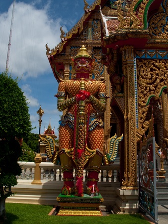 King of the giants, monsters and demons in the protection of Buddhism の写真素材