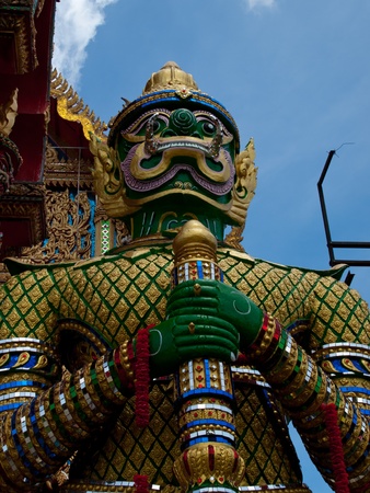 King of the giants, monsters and demons in the protection of Buddhism の写真素材