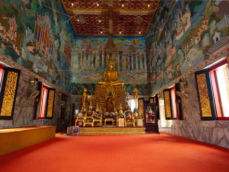 Buddha statues inside the templeのeditorial素材