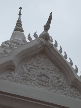 Roof temple architecture in Thailandの写真素材