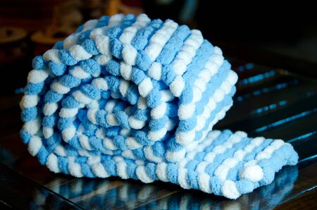 Wool scarf handmadeの写真素材