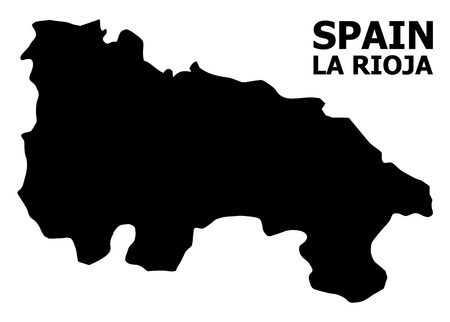 Vector Map of La Rioja Spanish Province with caption. Map of La Rioja Spanish Province is isolated on a white background. Simple flat geographic map.のイラスト素材