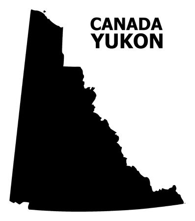 Vector Map of Yukon Province with name. Map of Yukon Province is isolated on a white background. Simple flat geographic map.のイラスト素材