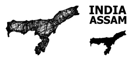 Vector of Net vector map of Assam State. - ID:1-132682338 - Royalty ...
