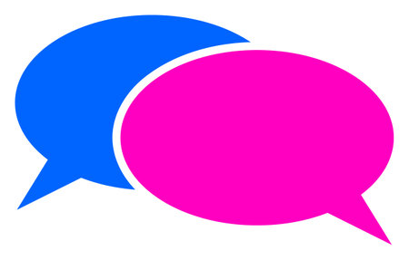 Chat icon with flat style. Isolated raster chat icon image on a white background.の写真素材