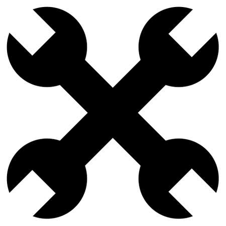 Repair spanners icon with flat style. Isolated vector repair spanners icon image on a white background.のイラスト素材