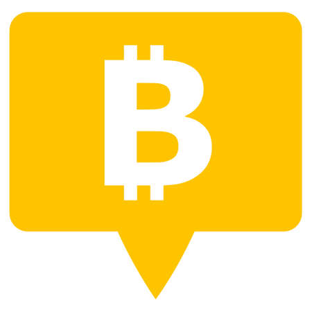 Bitcoin banner icon with flat style. Isolated vector bitcoin banner icon image on a white background.のイラスト素材